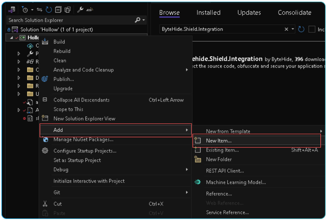 Add Secrets msbuild api token