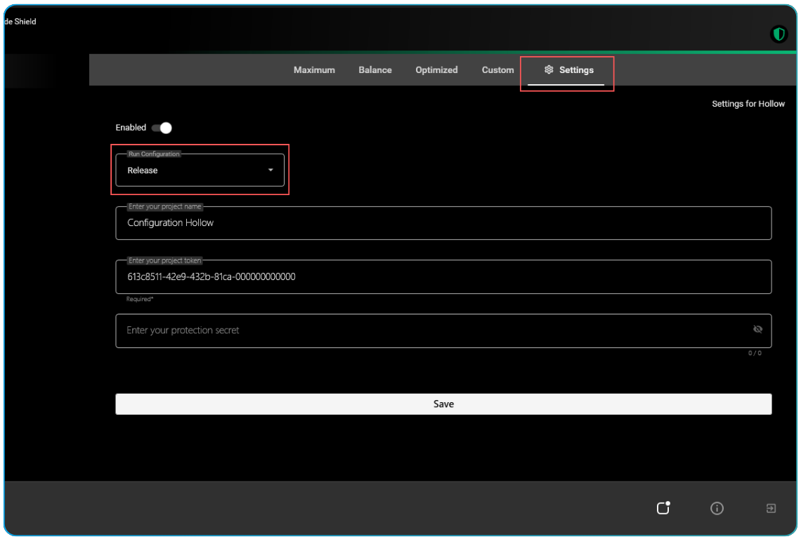 bytehide shield custom configuration