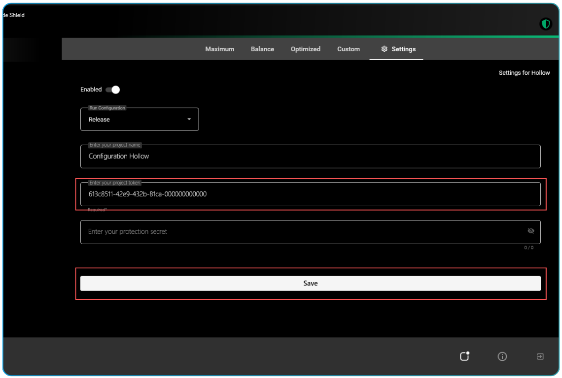 How to generate ByteHide shield api Token